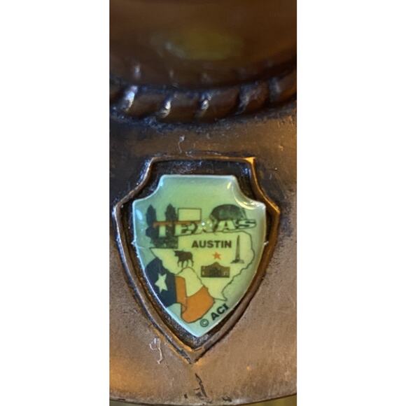 Copper Hat Cigarette Holder And Cowboy Boot Toothpick Holder Austin Texas - Picture 5 of 12